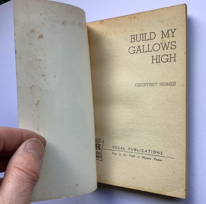 Build my Gallows High Australian Crime book 1st edition 1959